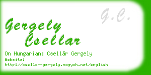 gergely csellar business card
